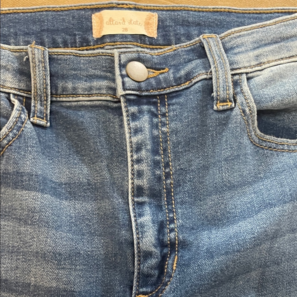 Altar'd State Straight Leg Ripped Denim Jeans - Picture 4 of 6